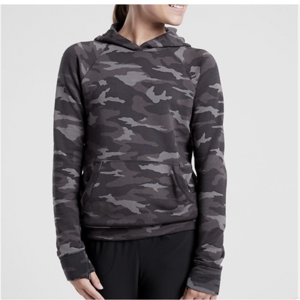 Athletica Kids Black and Gray Camo Hoodie